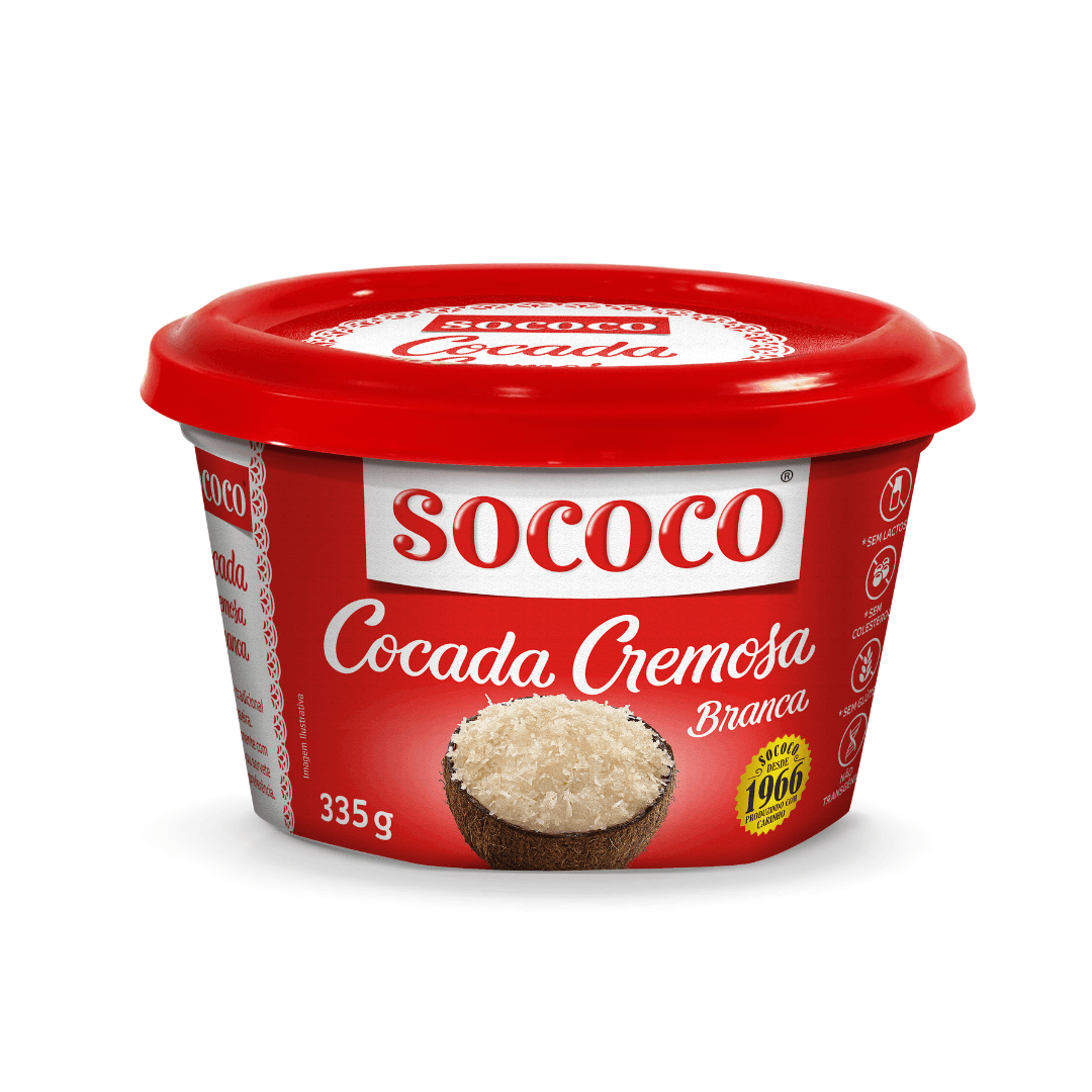 Cocada Cremosa Branca 335g - Sococo
