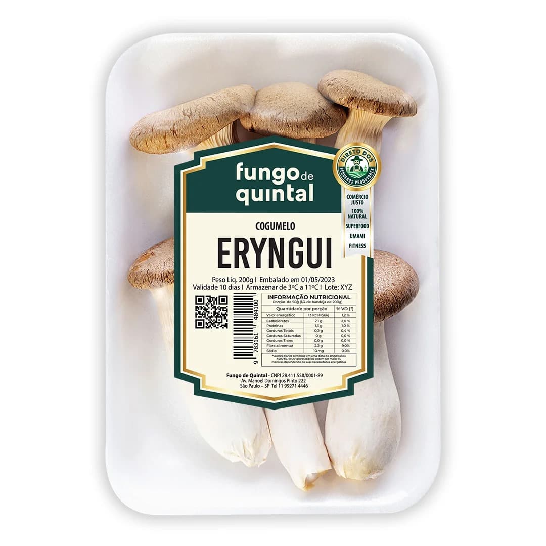 Cogumelo Eryngui Sustentável 200g - Fungo de Quintal