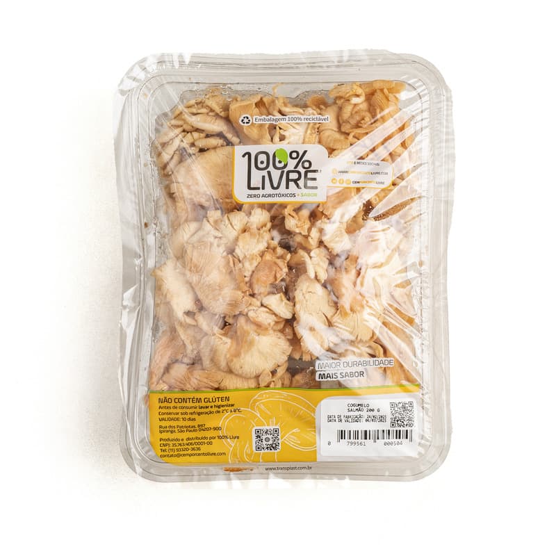 Cogumelo Salmão Sustentável 200g - 100% Livre
