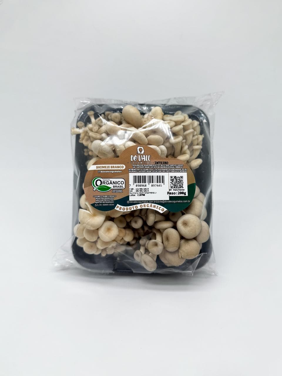 Cogumelo Shimeji Branco Orgânico 200g - Do Vale
