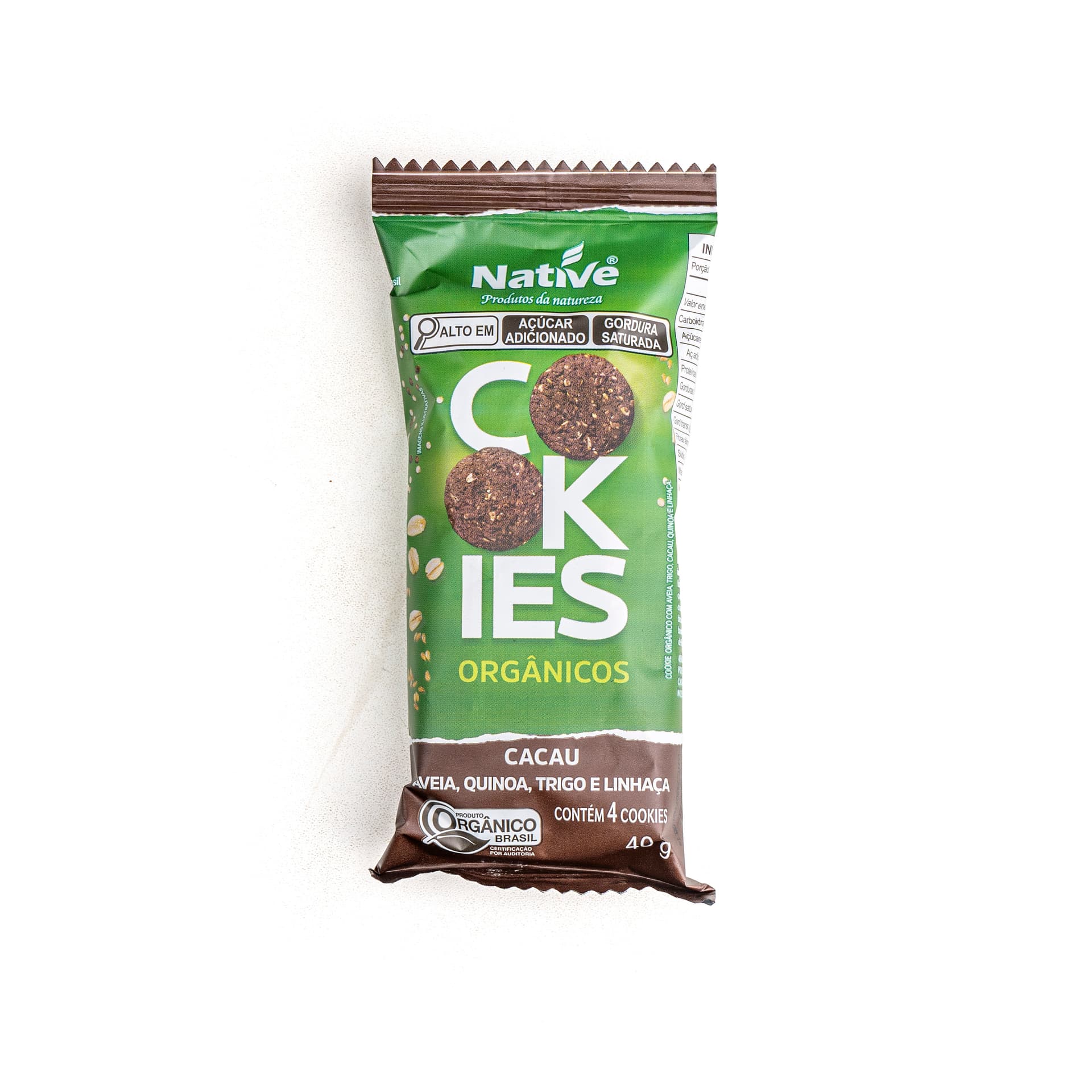 Cookie de Aveia e Cacau Orgânico 40g - Native
