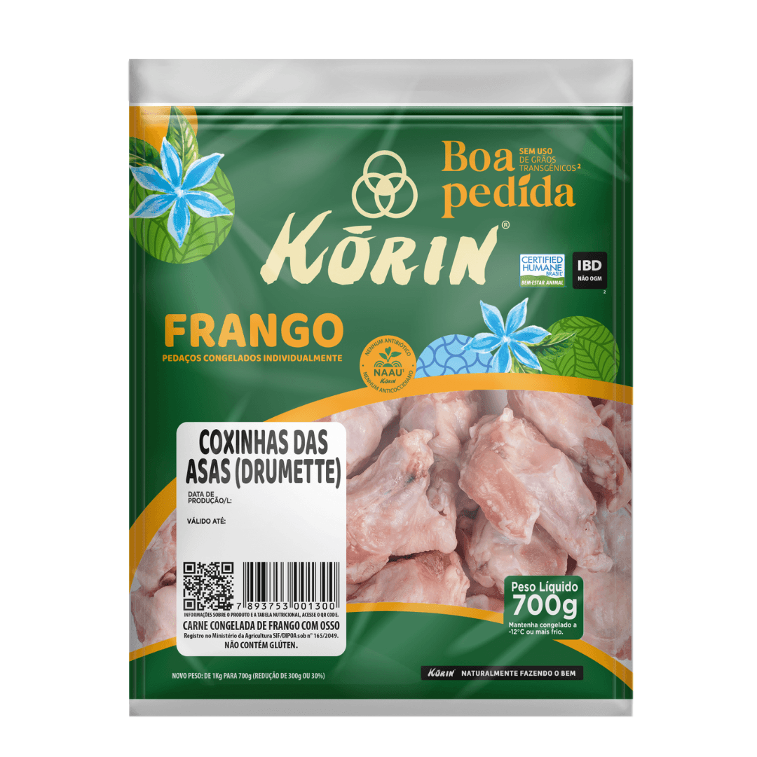 Coxinha da Asa Natural Congelada 700g - Korin