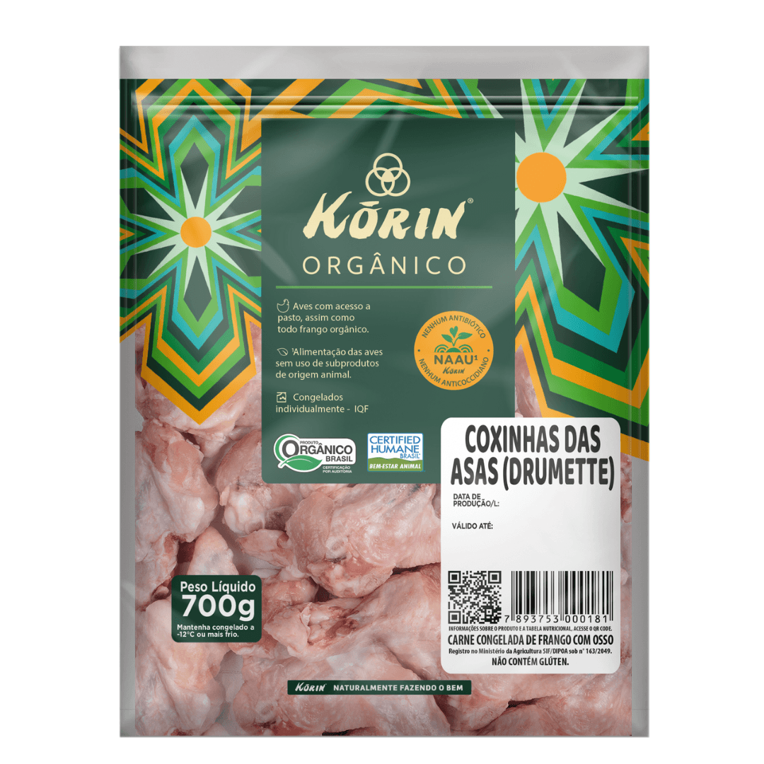 Coxinha da Asa Orgânica Congelada 700g - Korin