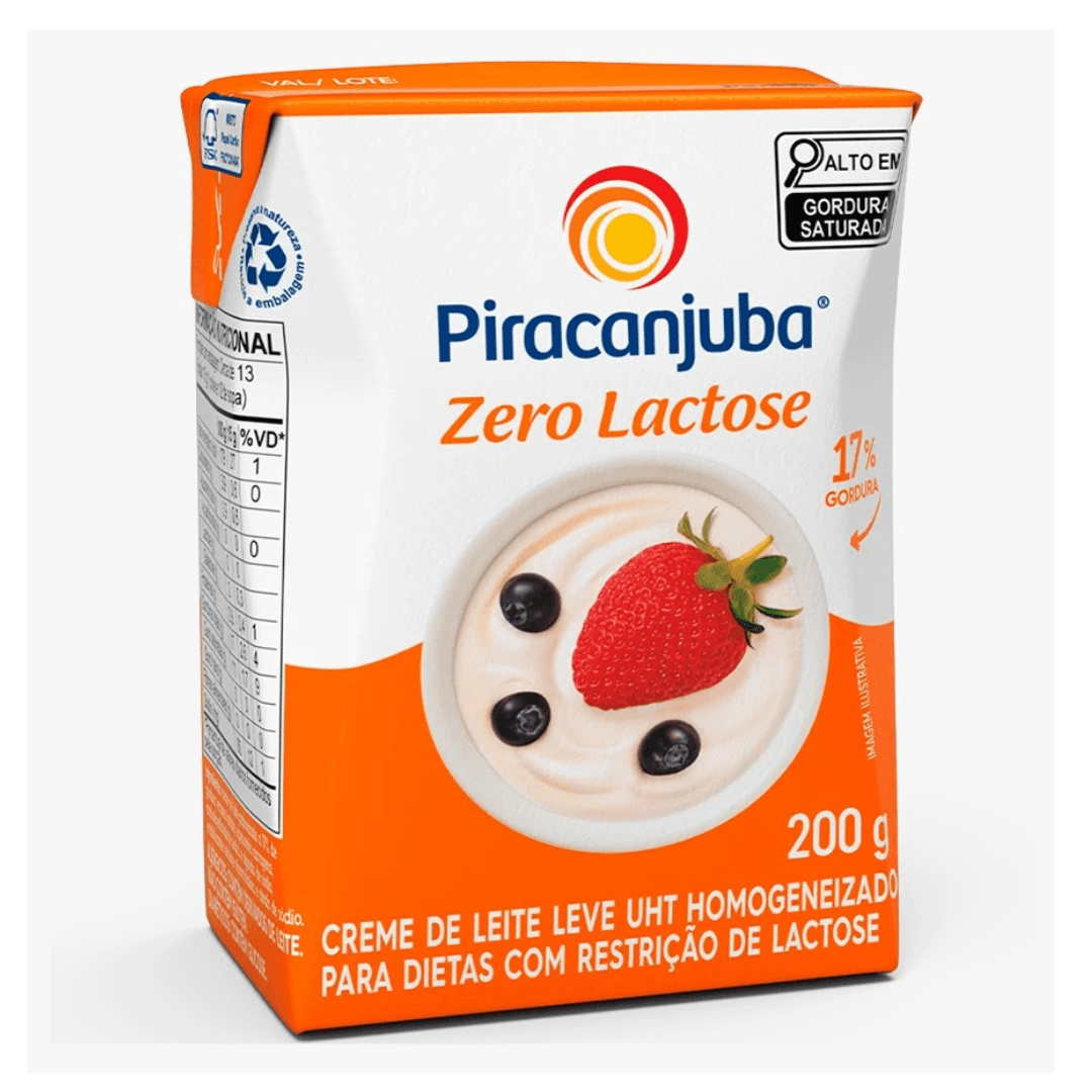 Creme de Leite Zero Lactose 200g - Piracanjuba