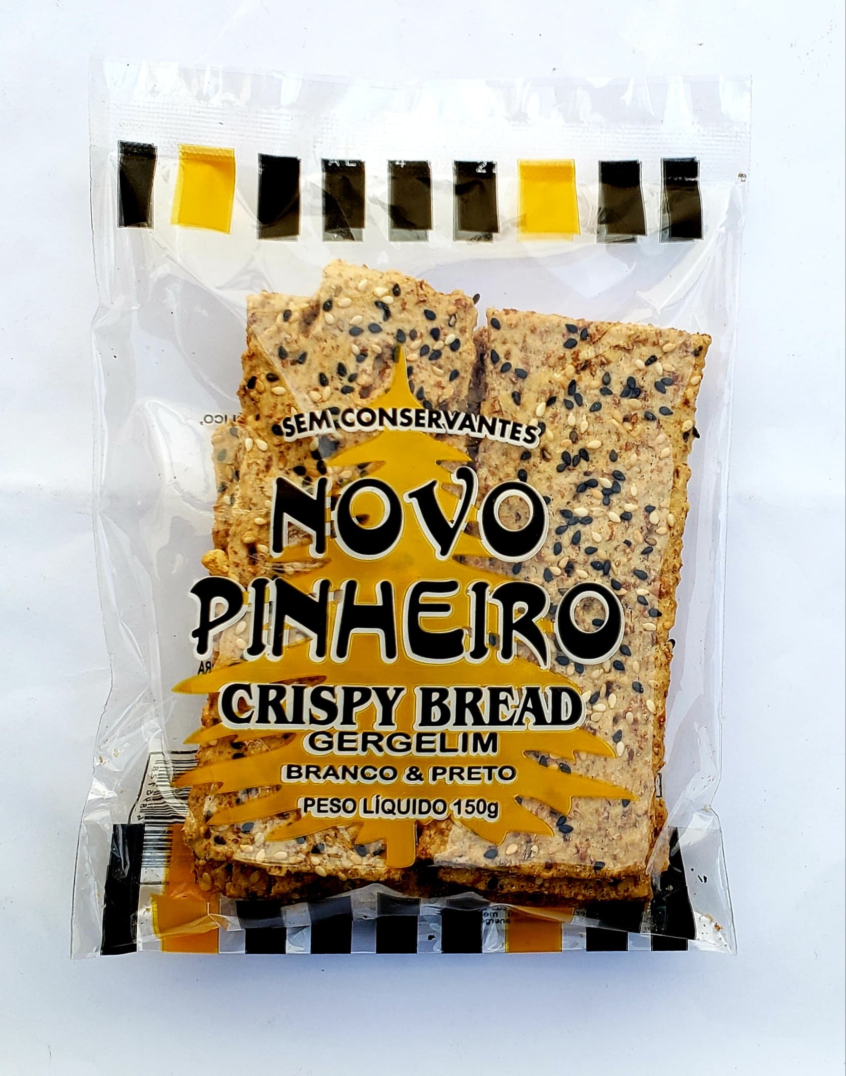 Crispy Bread Gergelim Branco e Preto 150g - Novo Pinheiro