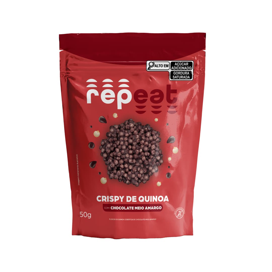 Crispy de Quinoa Meio Amargo 50g - Repeat