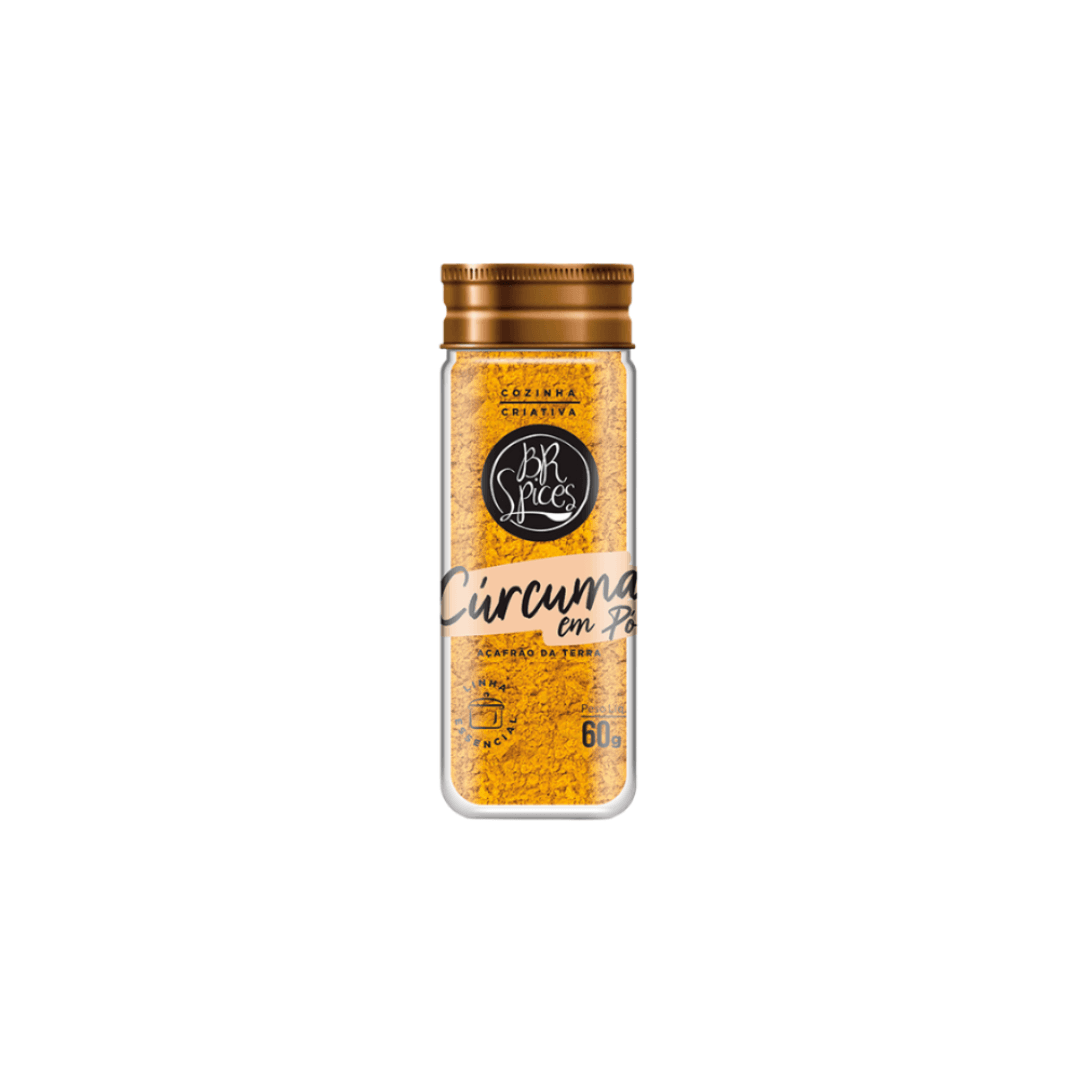 Cúrcuma em Pó Vidro 60g - Br Spices