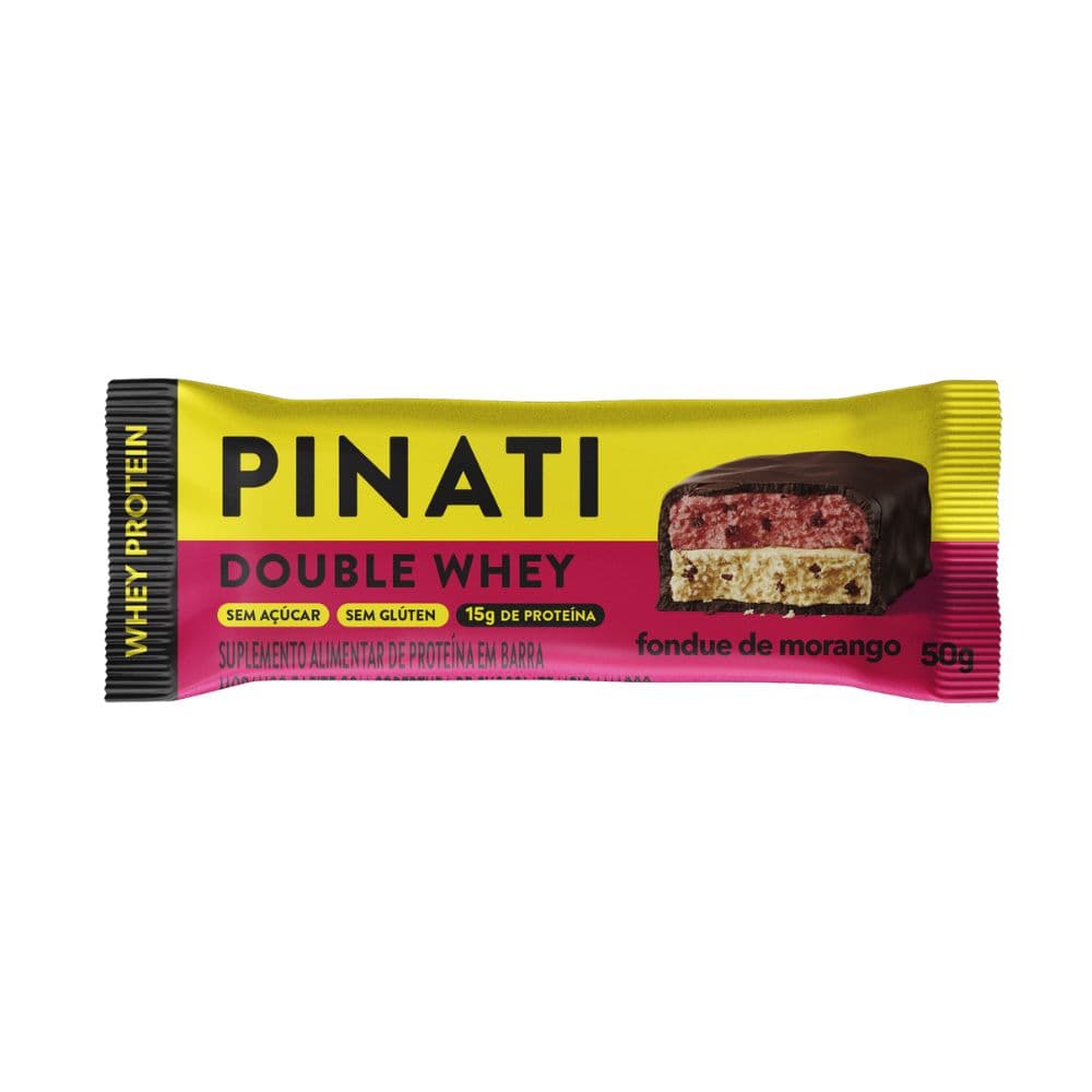 Double Whey Morango 50g - Pinati