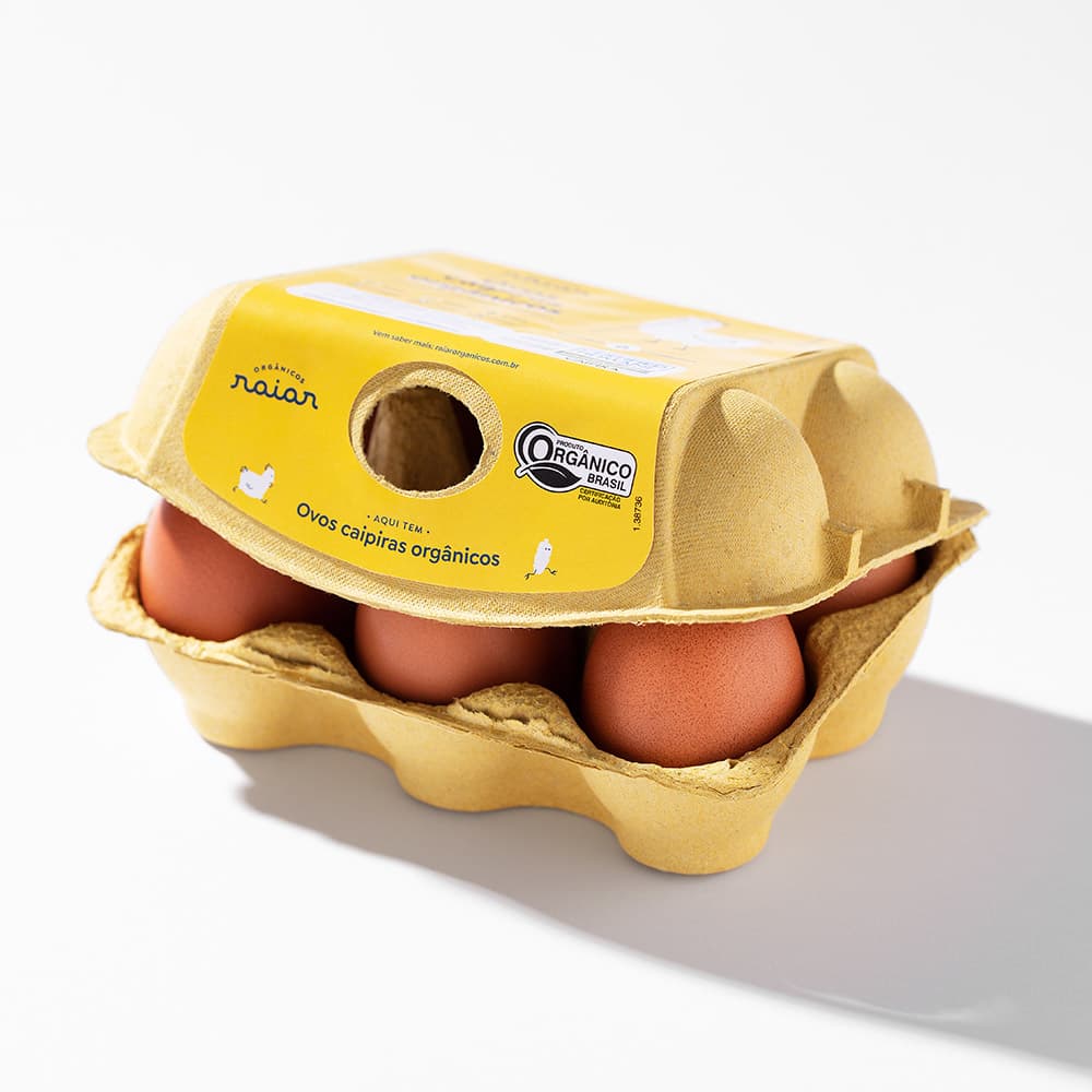 Ovos Vermelhos Grandes Orgânicos 06 unidades - Raiar