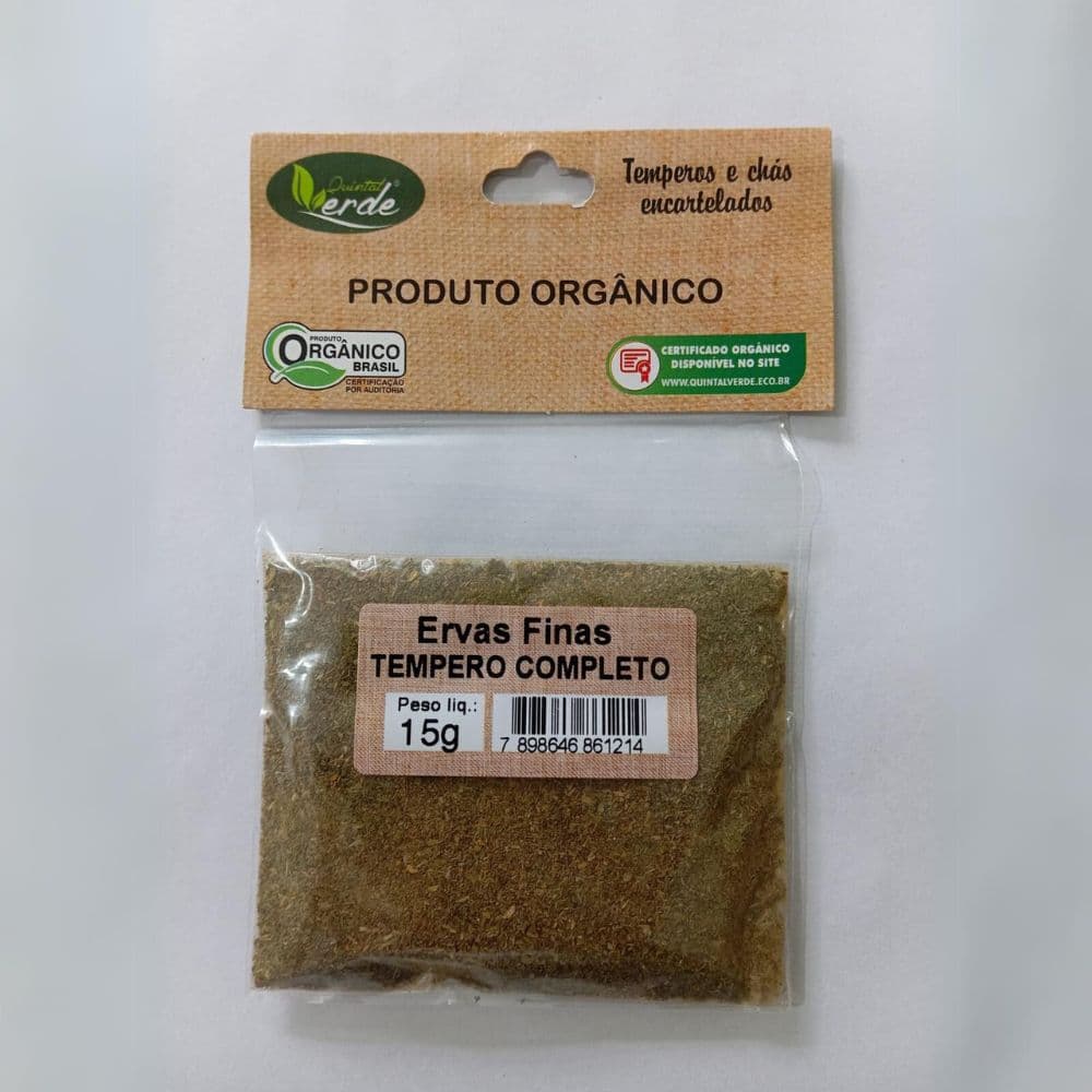 Ervas Finas Tempero Completo Orgânica 15g - Quintal Verde