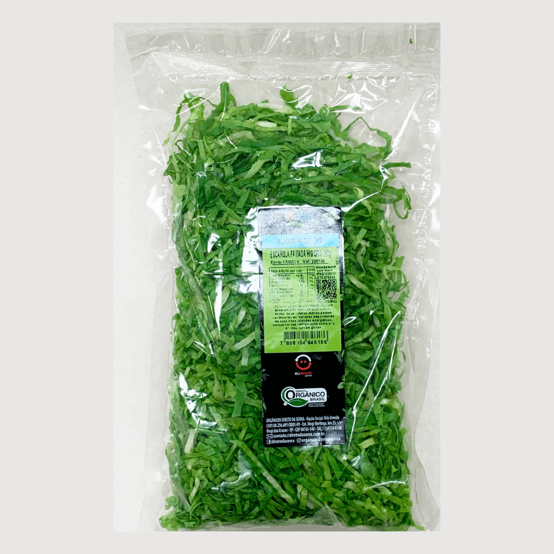 Escarola Fatiada Higienizada Orgânica 180g - Direto da Serra