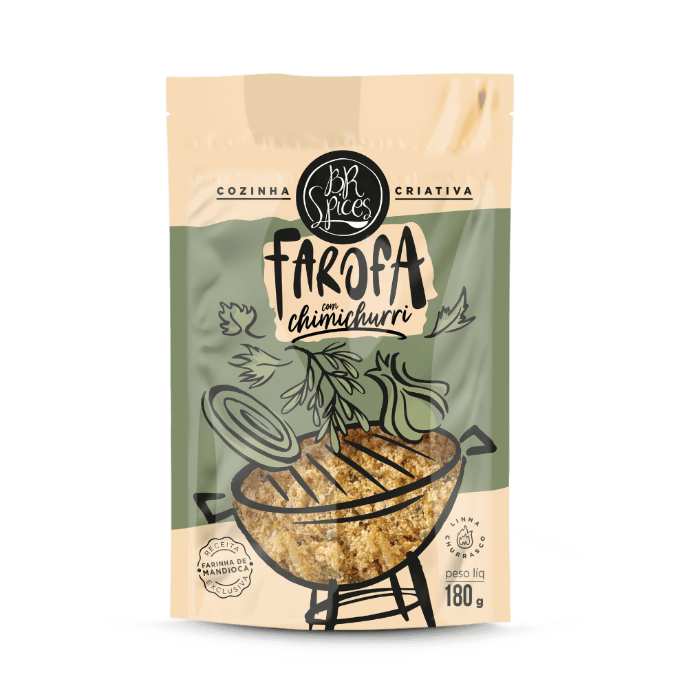 Farofa Temperada com Chimichurri 180g - Br Spices