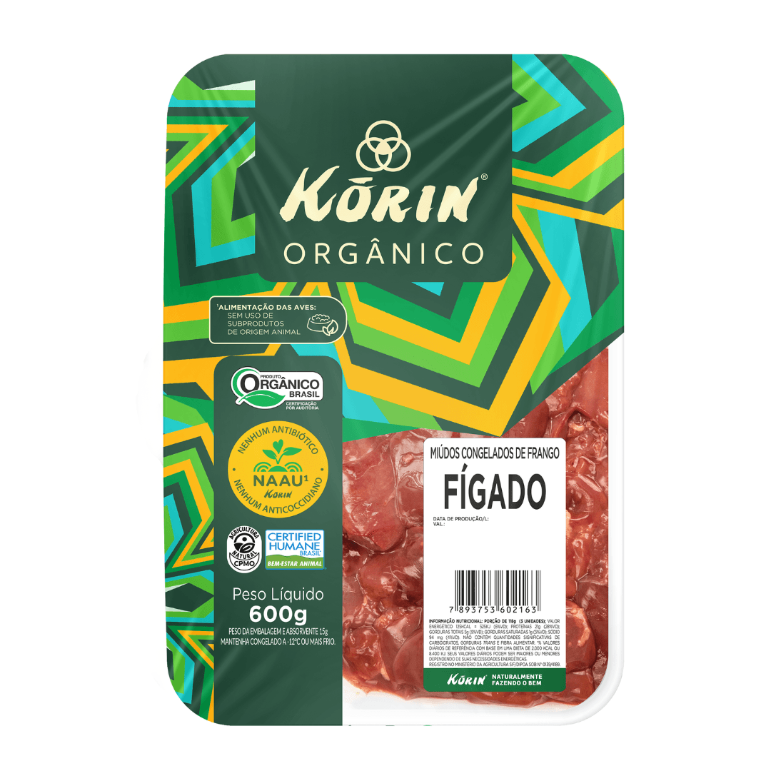 Fígado de Frango Orgânico 600g - Korin