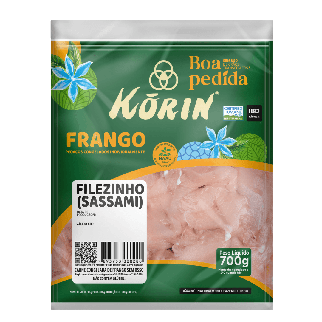 Filé de Sassami Natural Congelado 700g - Korin