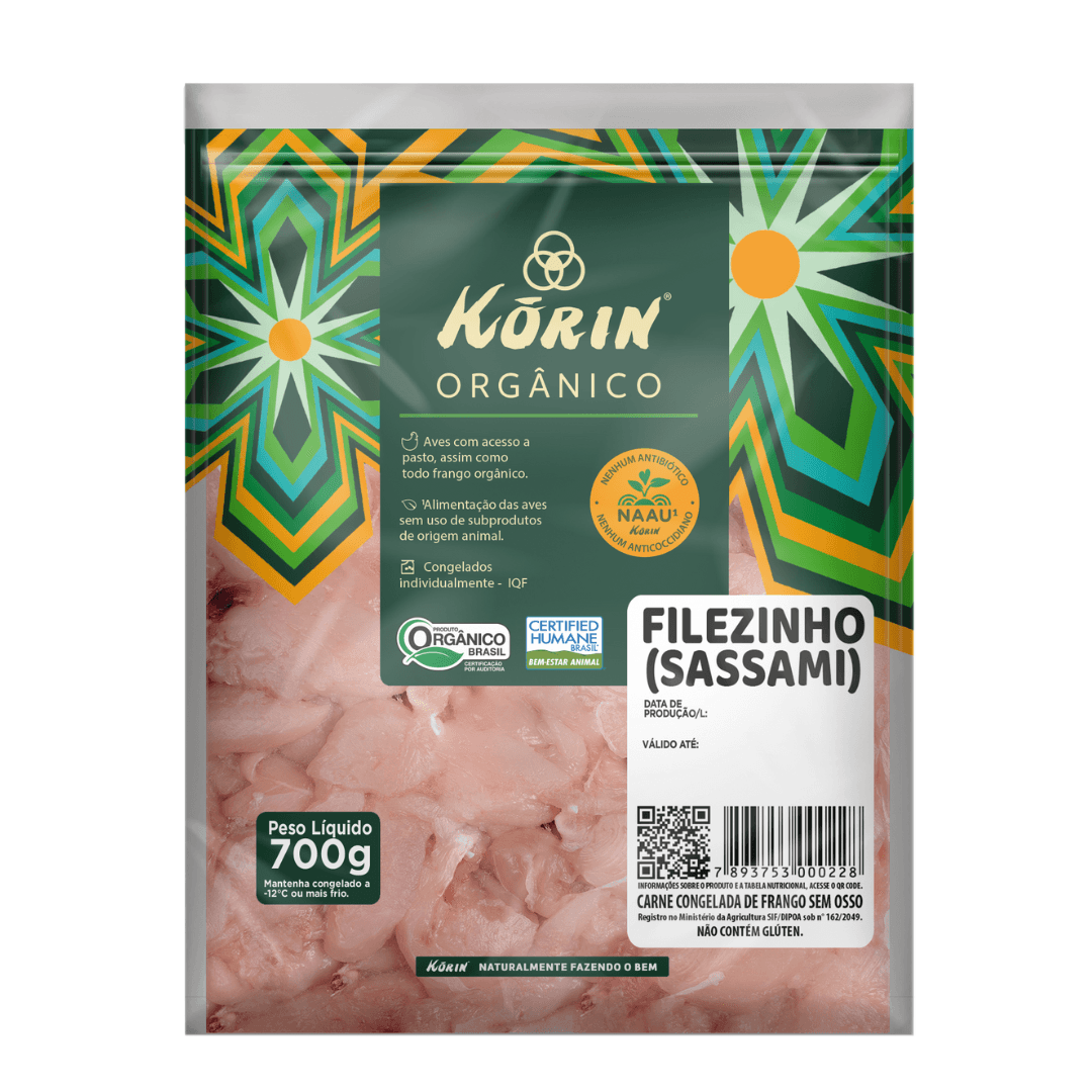 Filé de Sassami Orgânico Congelado 700g - Korin