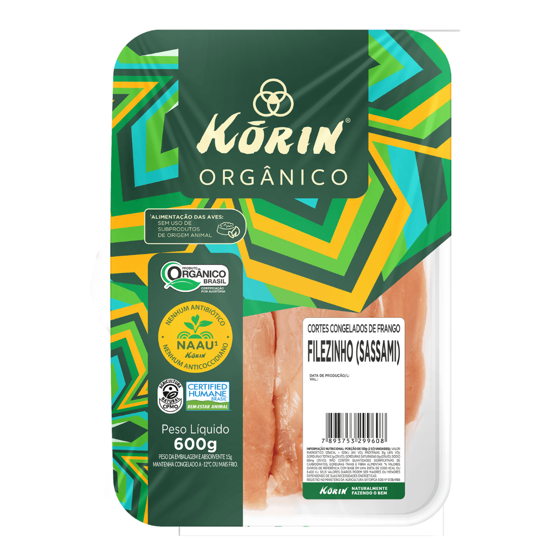 Filé de Sassami Orgânico Congelado 600g - Korin