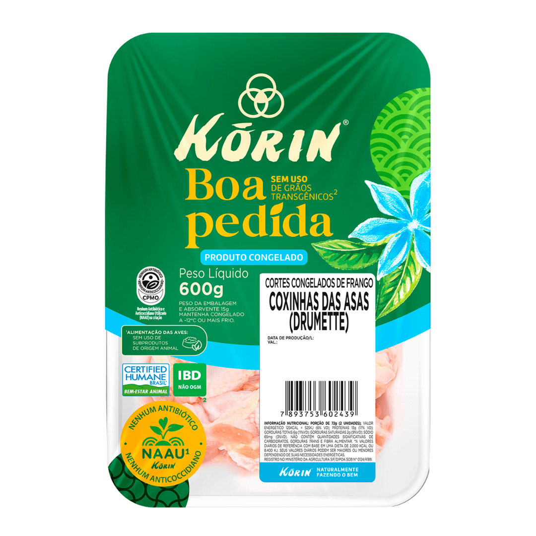 Frango Coxinha da Asa Congelado 600g - Korin