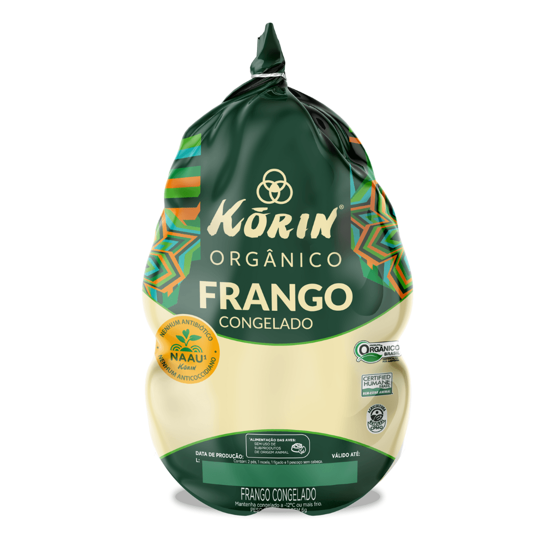 Frango Inteiro Orgânico Congelado Aproximadamente 2kg - Korin