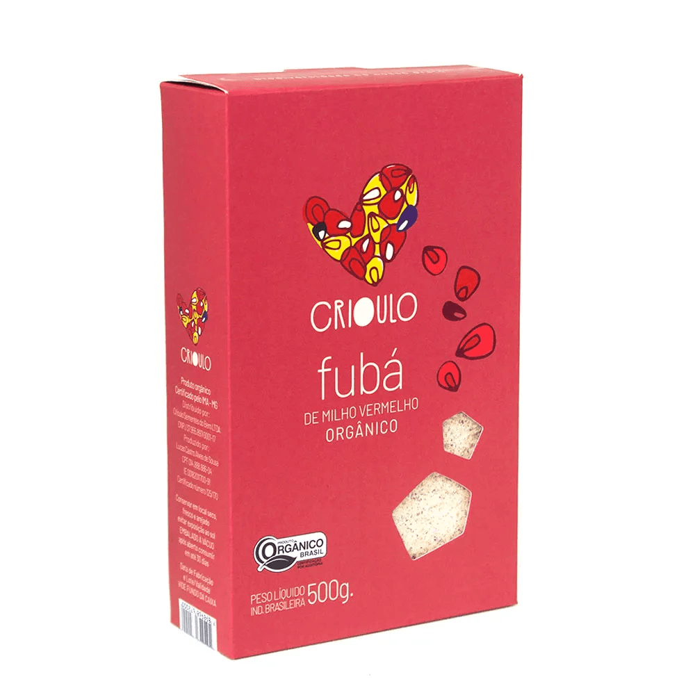 Fubá de Milho Vermelho Orgânico 500g - Crioulo