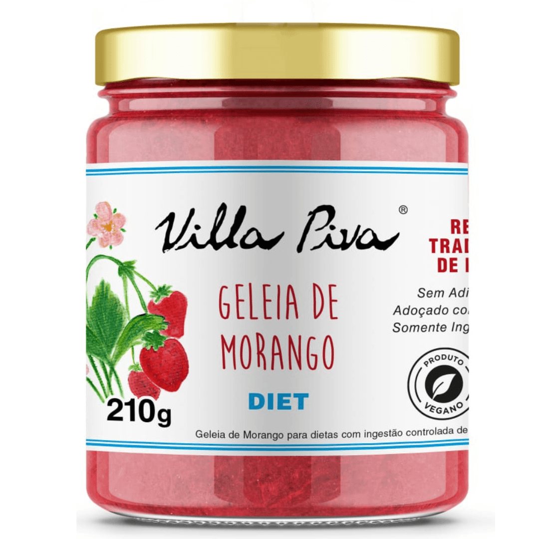 Geleia de Morango Diet 210g - Villa Piva