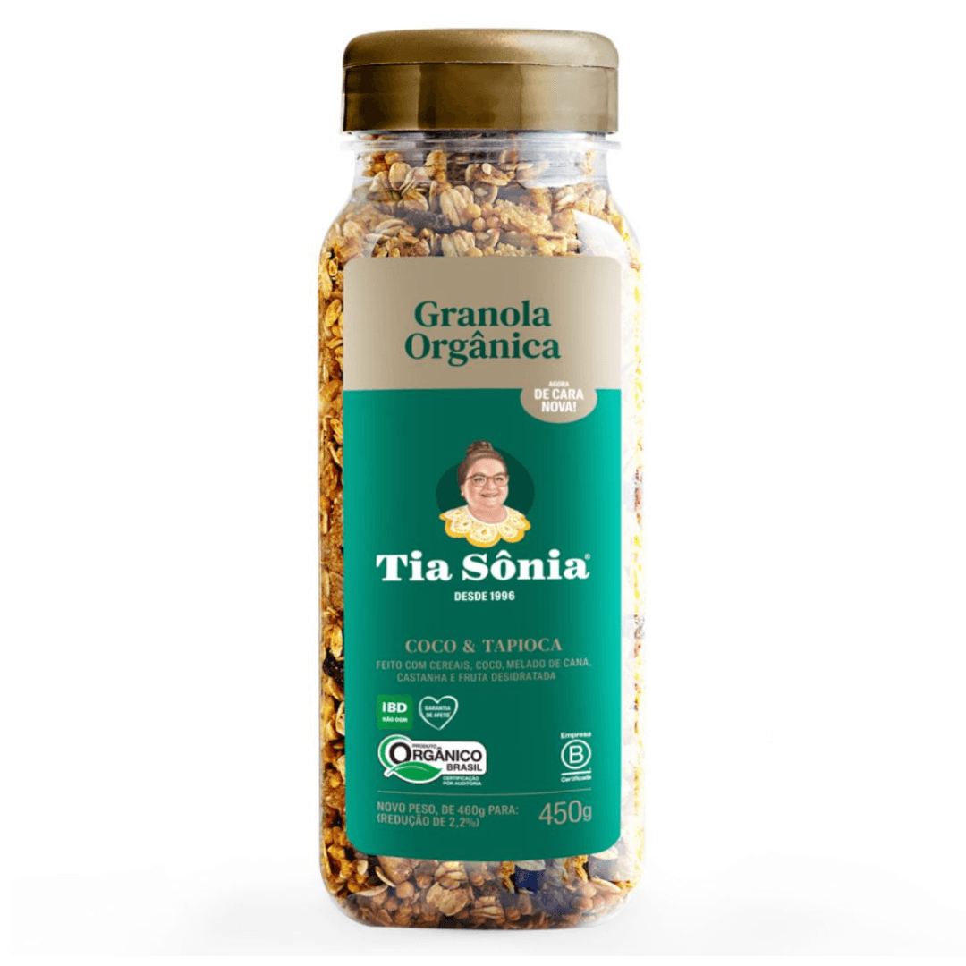 Granola Pote Orgânica 450g - Tia Sônia