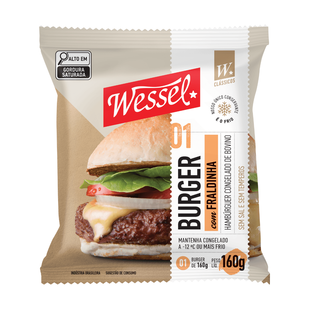 Hambúrguer com Fraldinha 160g - Wessel
