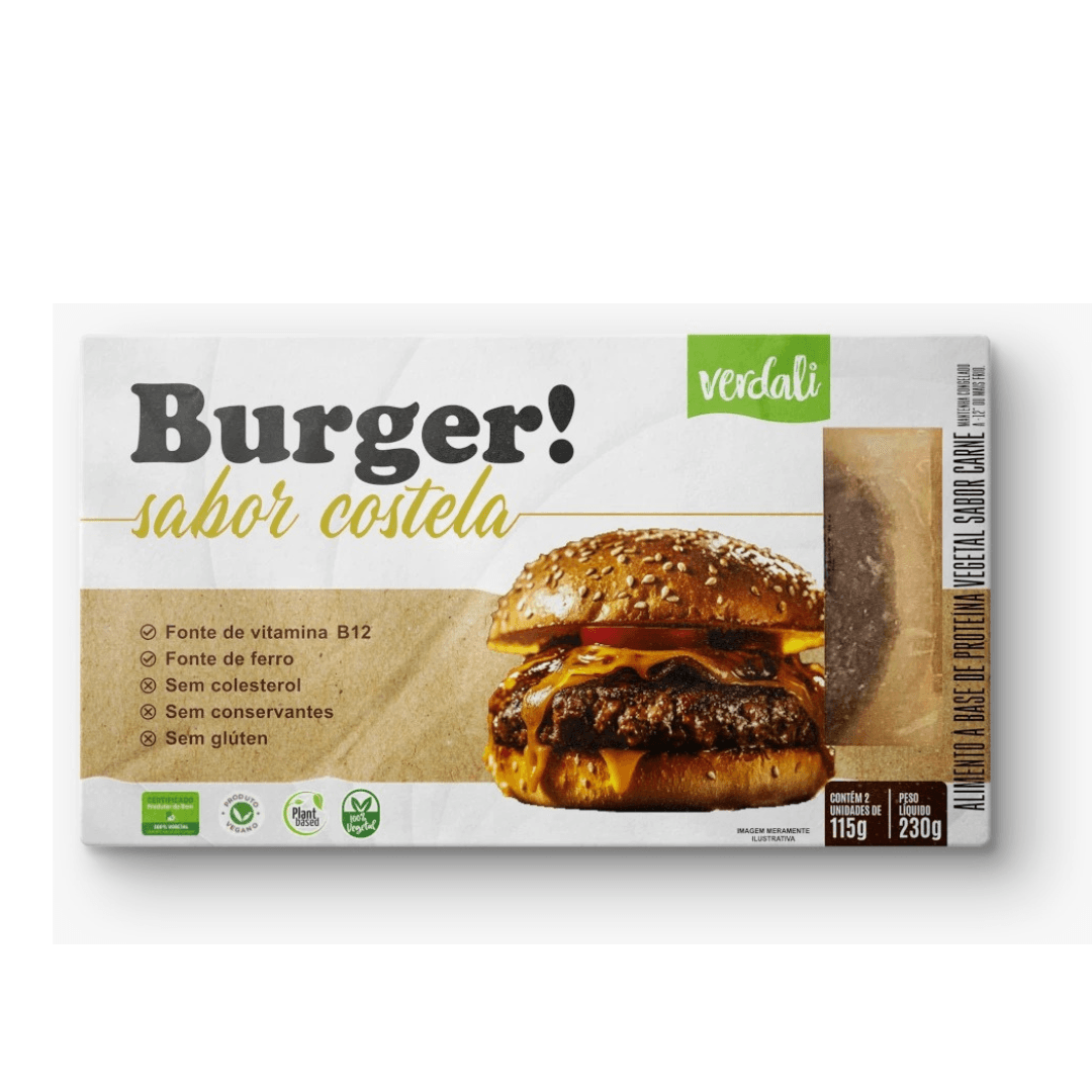 Hambúrguer de Costela Vegetal 230g - Verdali