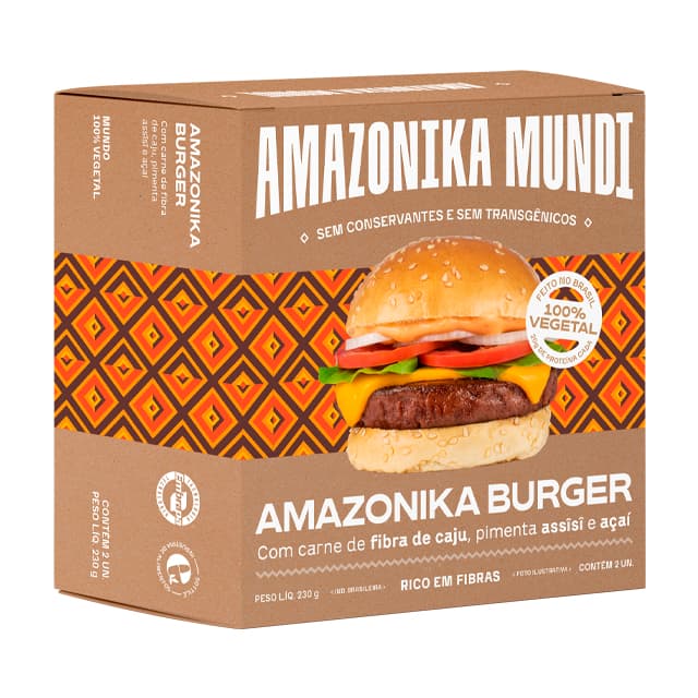 Hambúrguer de Fibra de Caju 230g - Amazonika Mundi