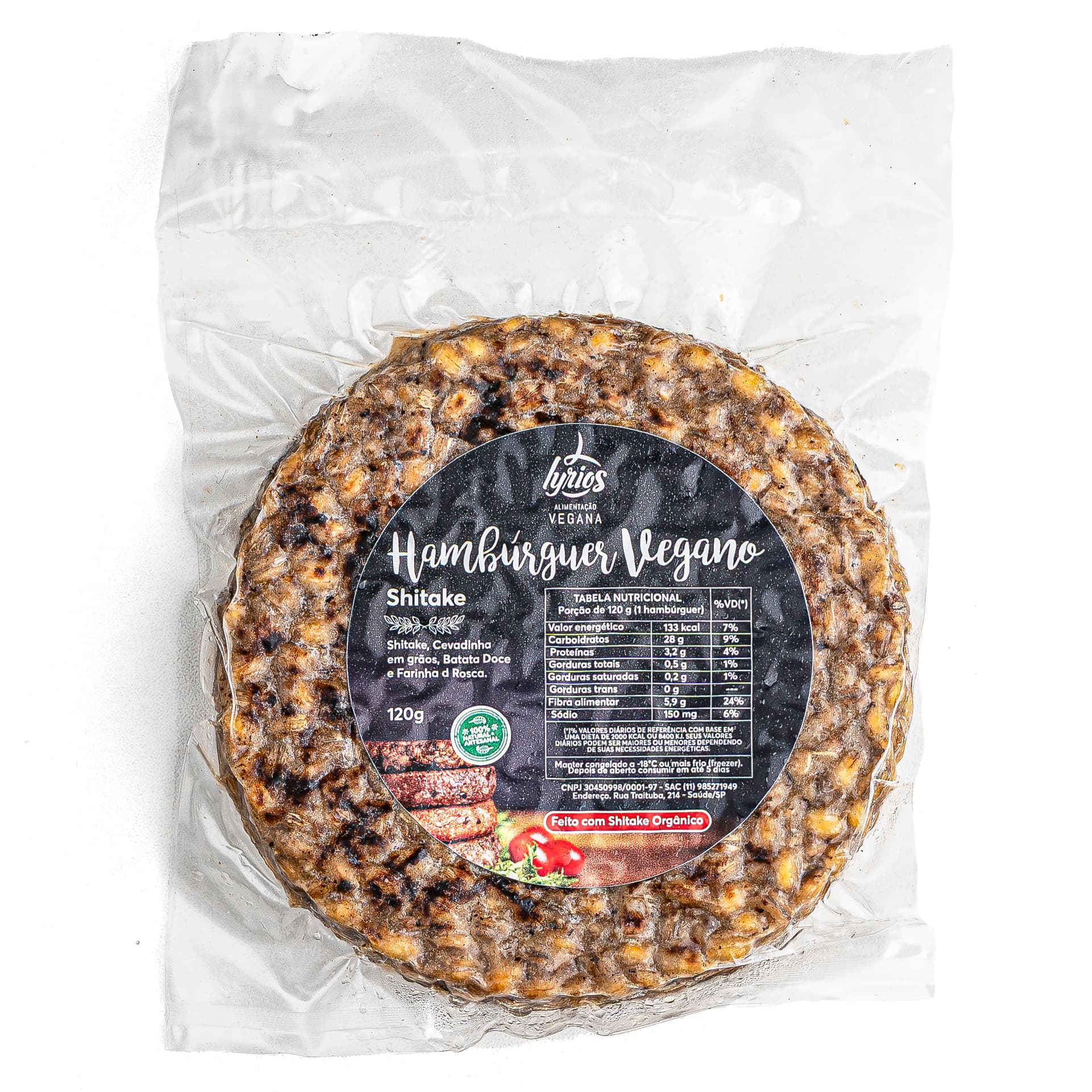 Hambúrguer de Shitake Vegano 120g - Lyrios