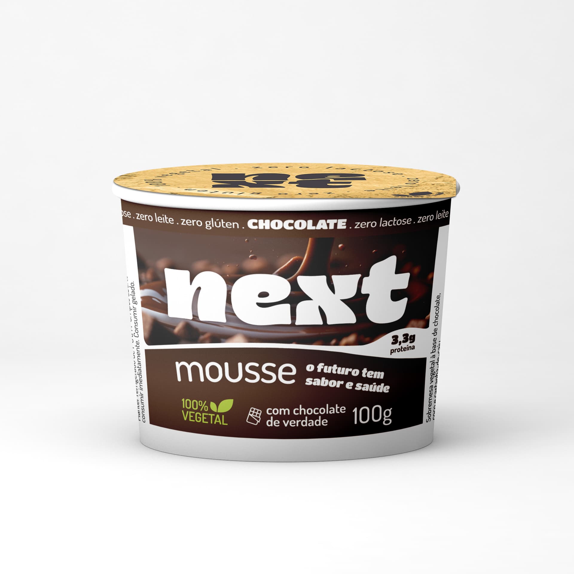 Iogurte de Chocolate Vegano Mousse 100g - Next