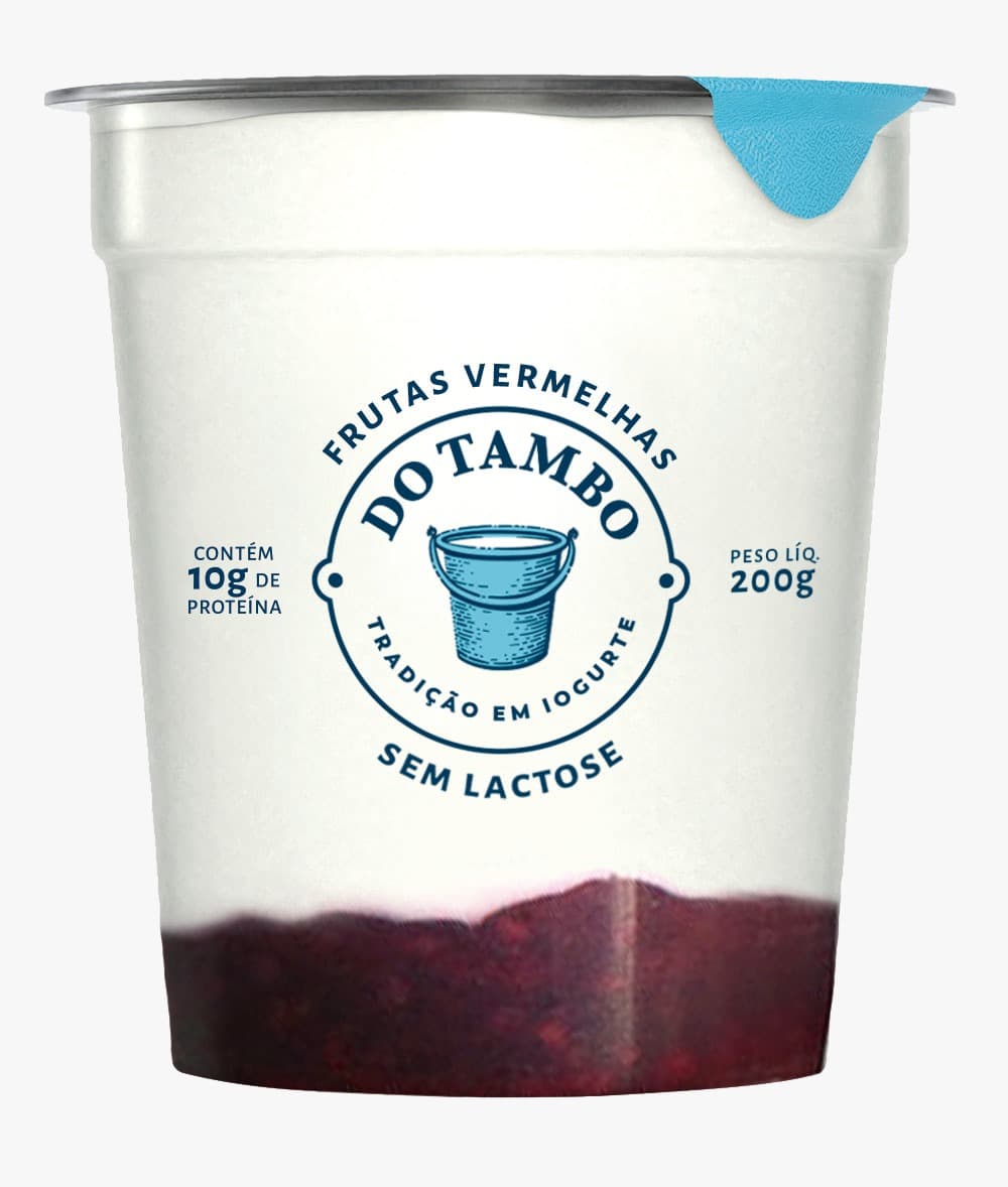 Iogurte de Frutas Vermelhas Sem Lactose 200g - Do Tambo