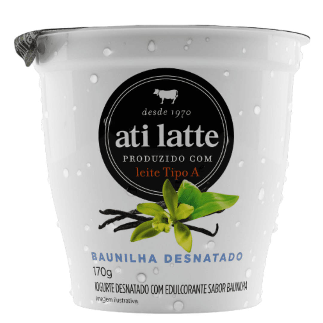 Iogurte Desnatado Baunilha 170g - Atilatte