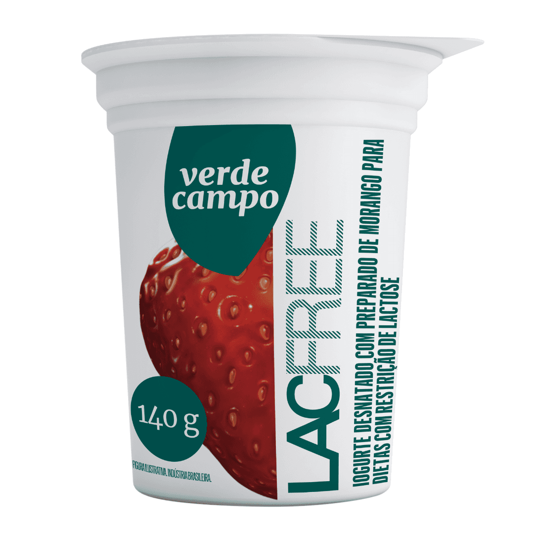 Iogurte Morango LacFree 140g - Verde Campo