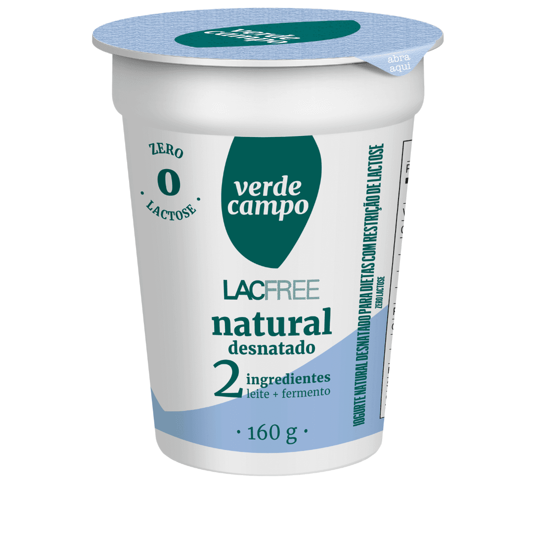 Iogurte Natural Desnatado LacFree 160g - Verde Campo