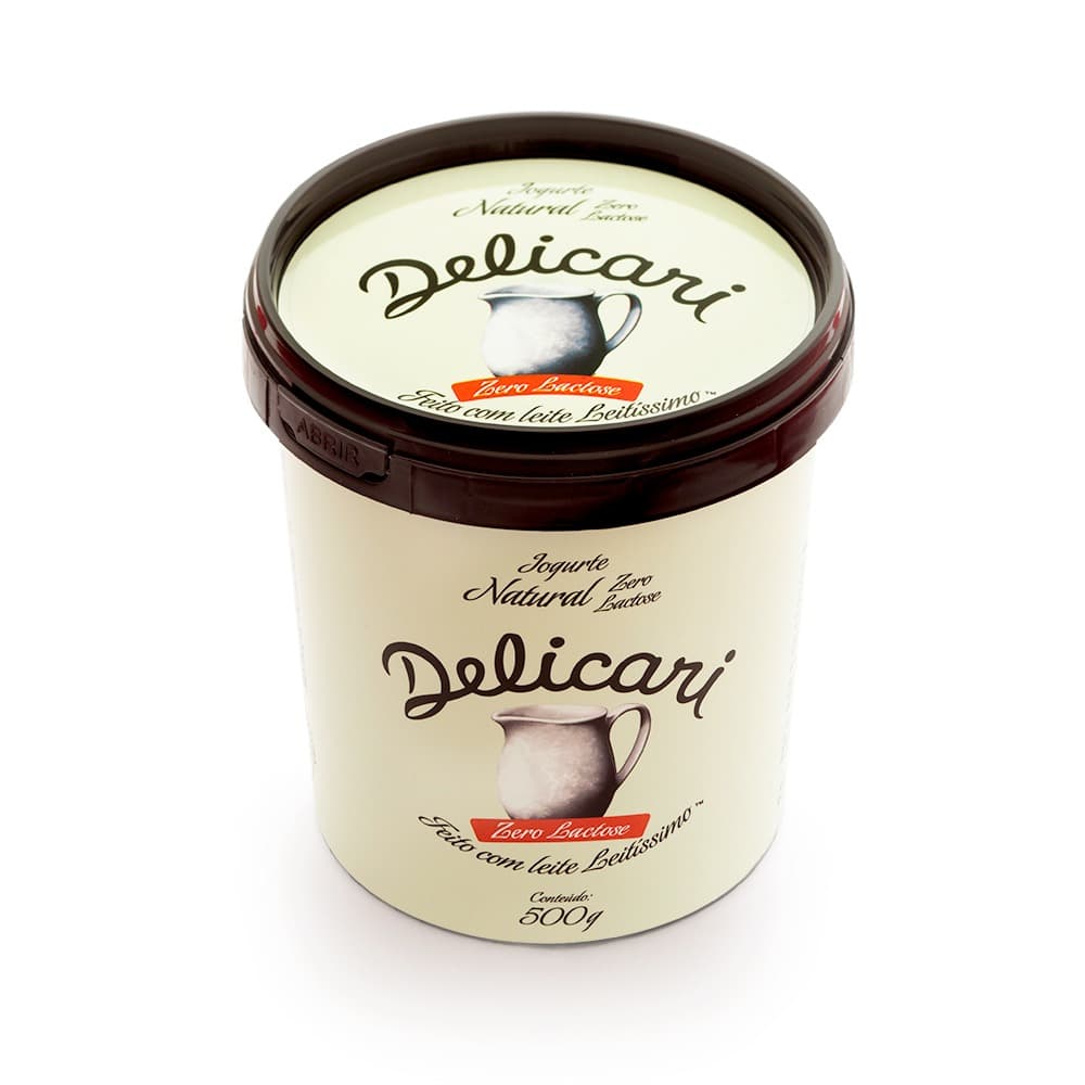 Iogurte Natural Zero Lactose 500g - Delicari