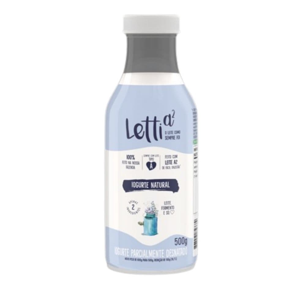 Iogurte Tradicional Sabor Natural 500g - Letti