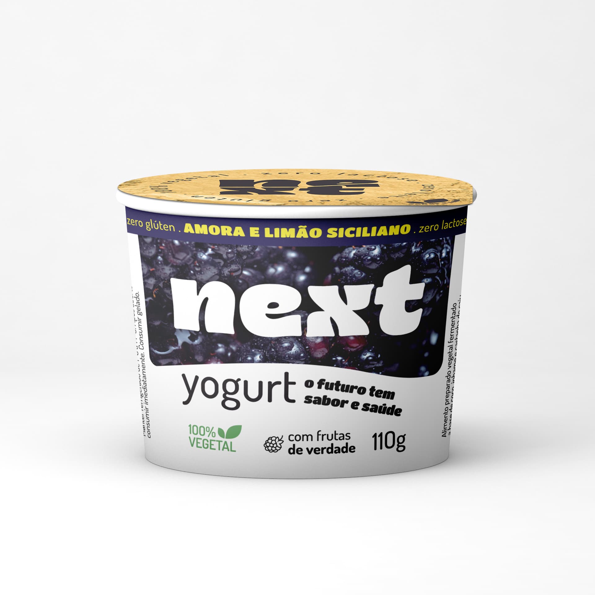Iogurte Vegano de Amora e Limão Siciliano 110g - Next