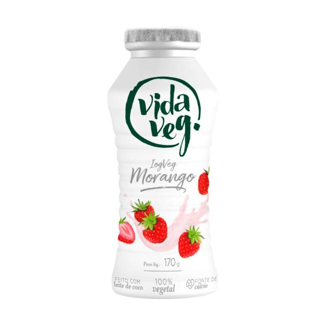 Iogurte Vegano de Morango 170g - VidaVeg