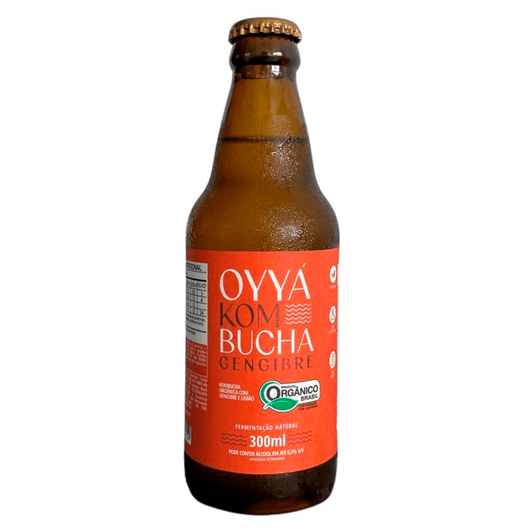 Kombucha de Gengibre e Limão Orgânica 300ml - Oyyá