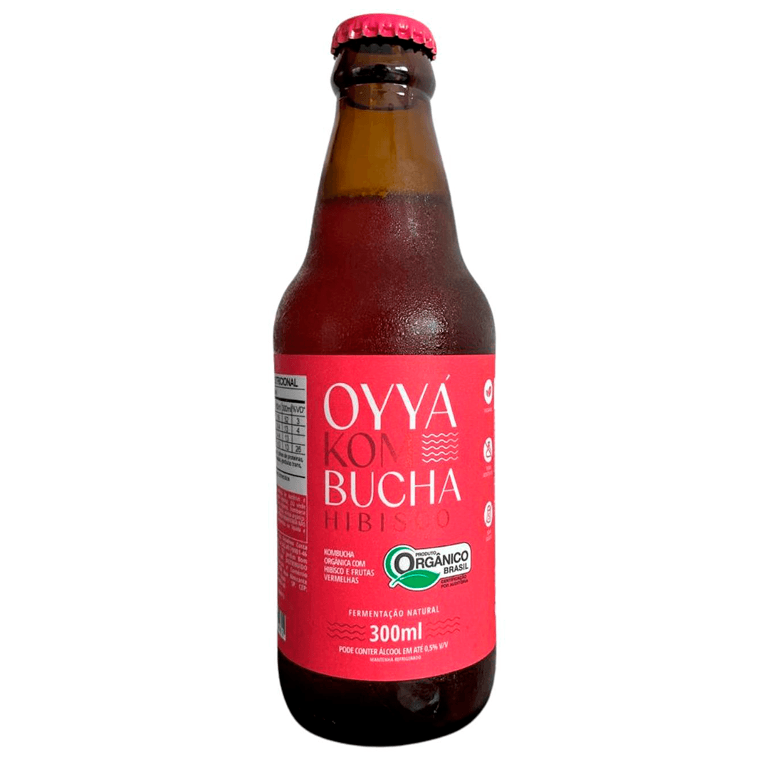 Kombucha de Hibisco e Frutas Vermelhas Orgânica 300ml - Oyyá