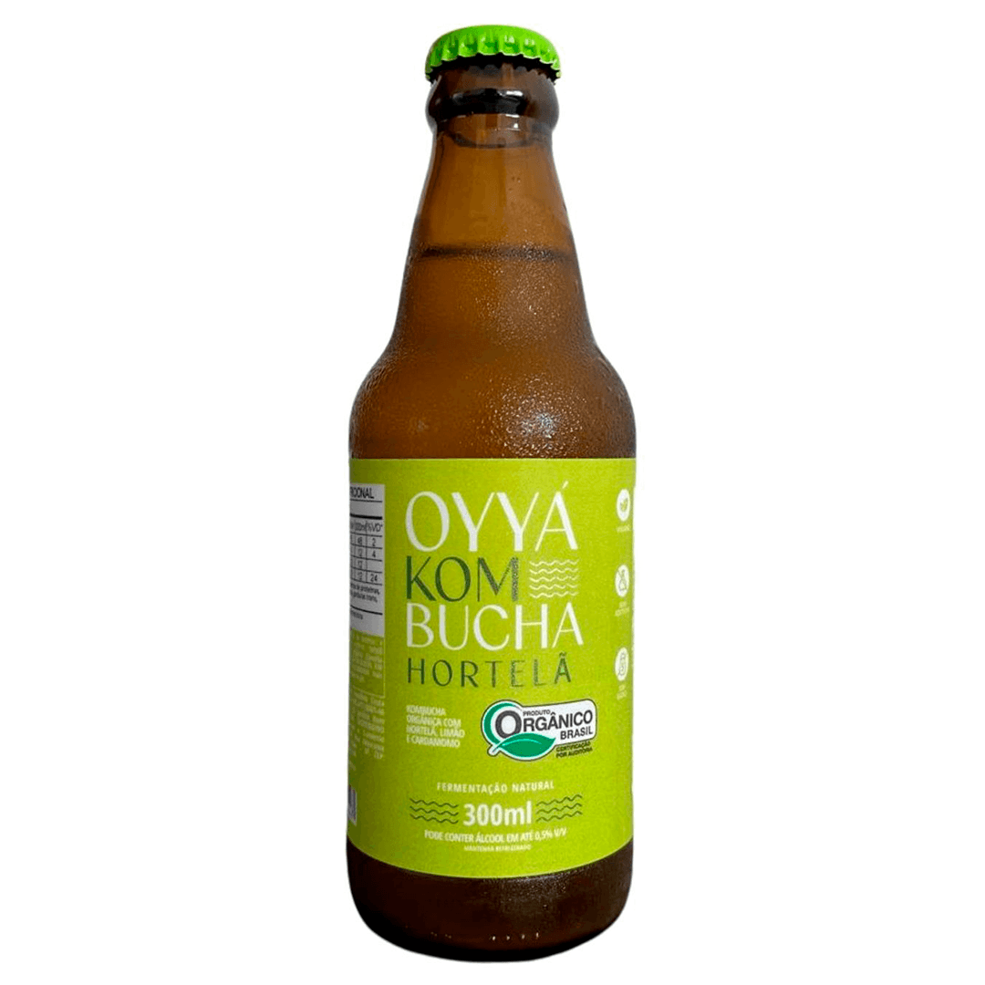 Kombucha de Hortelã, Limão e Cardamomo 300ml - Oyyá