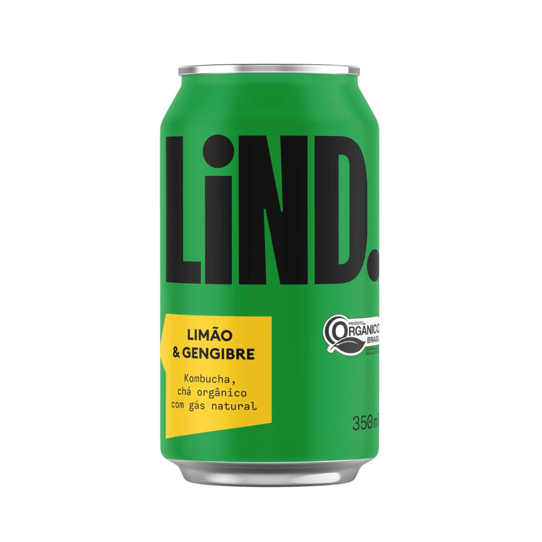 Kombucha de Limão e Gengibre Orgânica 350ml - LiND