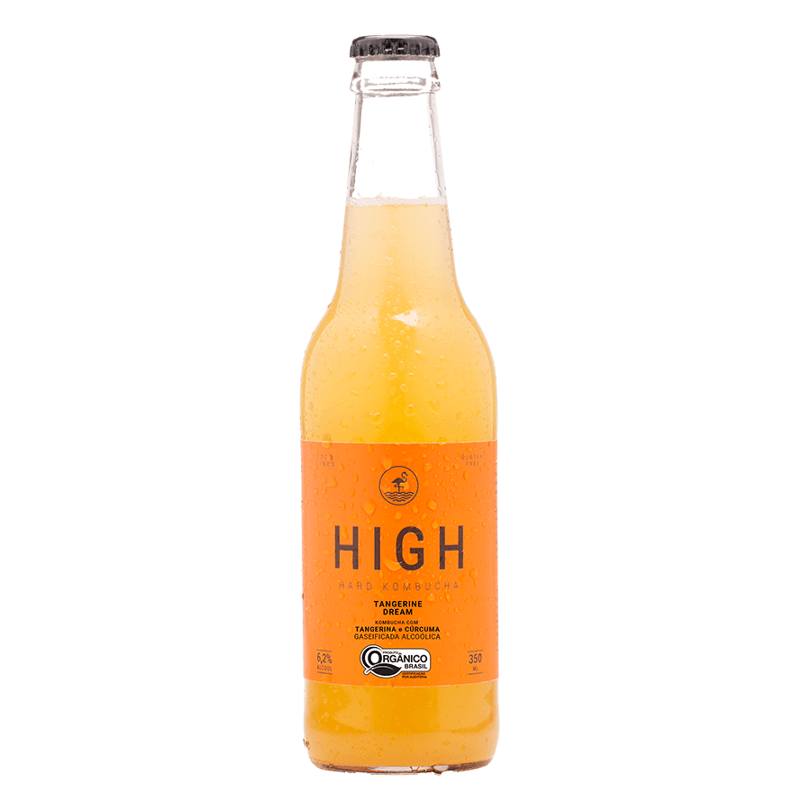 Kombucha Tangerina Alcoólica Orgânica 350ml - High Hard