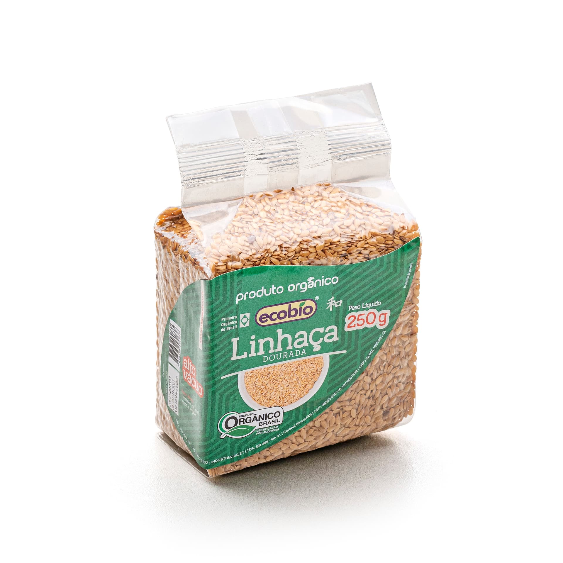 Linhaça Dourada em Grãos Orgânico 250g - Ecobio