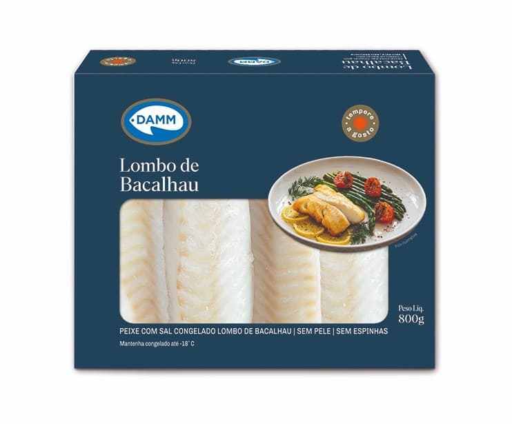 Lombo de Bacalhau Sem Pele 800g - Damm