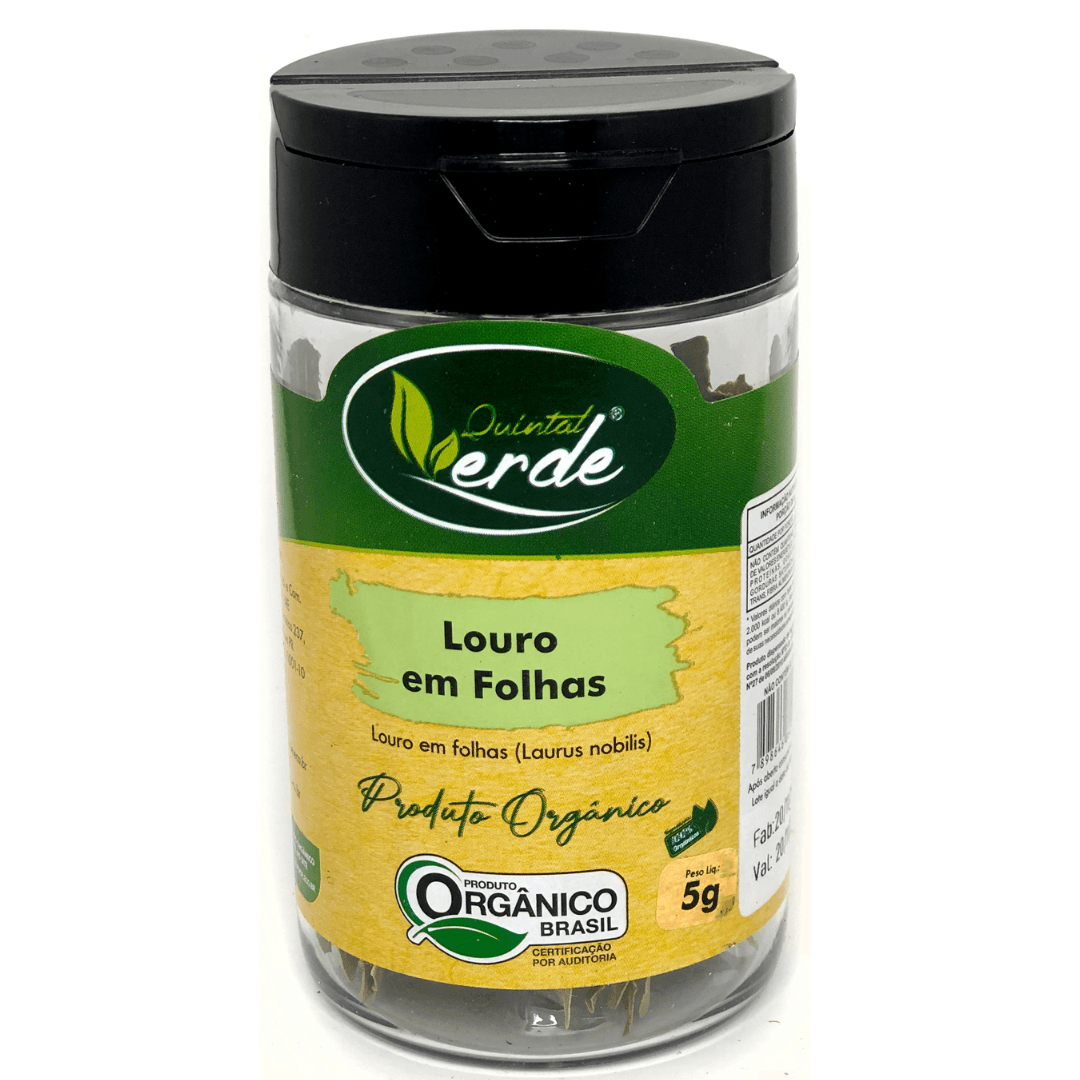 Louro em Folhas Pote Orgânico 5g - Quintal Verde
