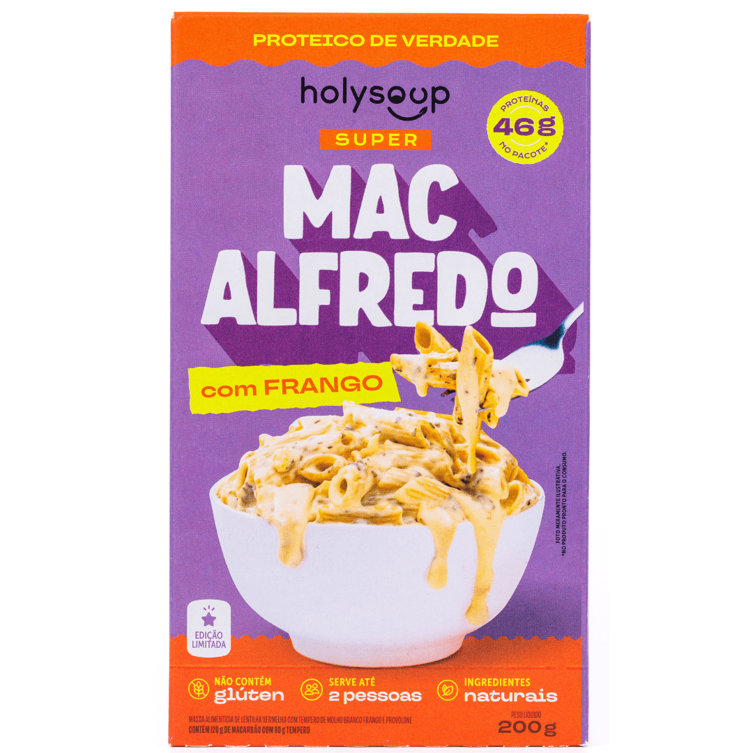 Mac Alfredo com Frango Sem Glúten 200g - Holysoup