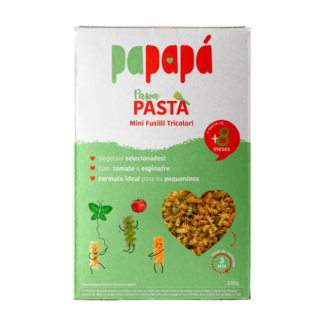 Macarrão Infantil com Vegetais 200g - Papapá