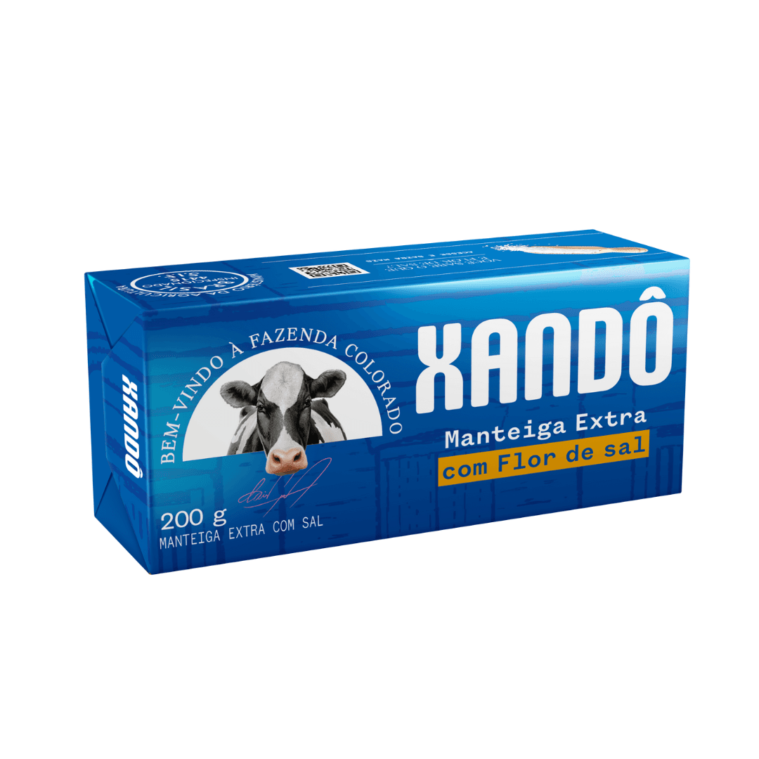 Manteiga com Flor de Sal Tablete 200g - Xandô
