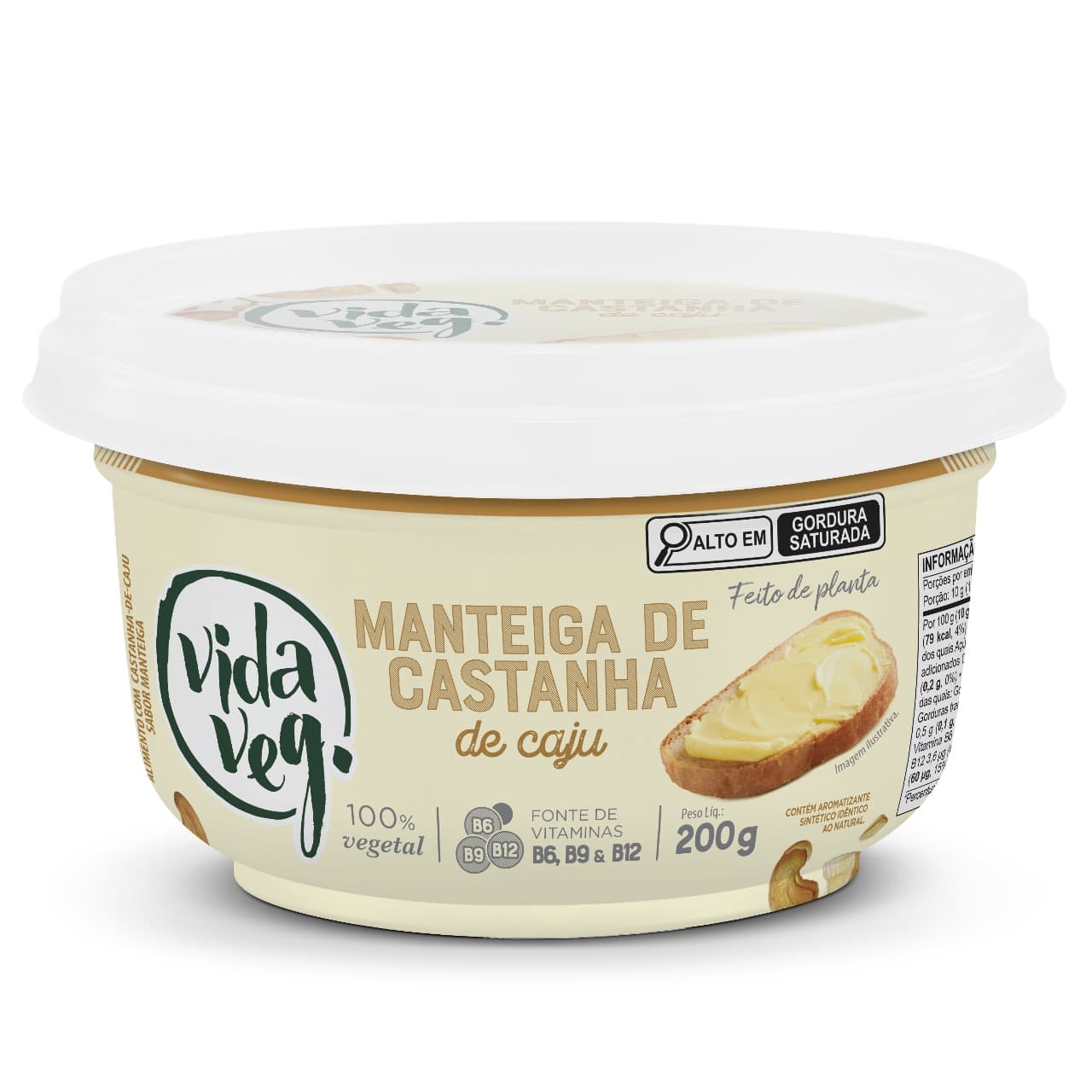 Manteiga de Castanha de Caju Vegana 200g - VidaVeg